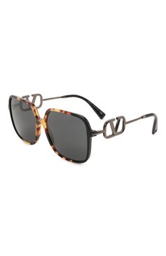 Женские солнцезащитные очки VALENTINO коричневого цвета, арт. 4101-500387 | Фото 1 (Тип очков: С/з)