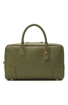 Женская сумка amazona 28 LOEWE зеленого цвета, арт. A039N08X01 | Фото 1 (Сумки-технические: Сумки top-handle; Размер: medium; Материал: Натуральная кожа; Ремень/цепочка: На ремешке)
