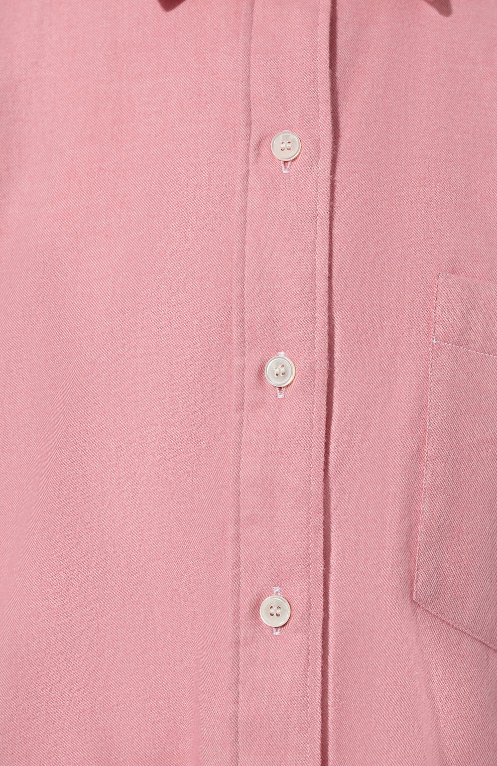 Женская хлопковая рубашка ACADEMIA светло-розового цвета, арт. MIA/7127 | Фото 5 (Рукава: Длинные; Принт: Без принта; Женское Кросс-КТ: Рубашка-одежда; Длина (для топов): Стандартные; Материал сплава: Проставлено; Материал внешний: Хлопок; Драгоценные камни: Проставлено; Стили: Кэжуэл)
