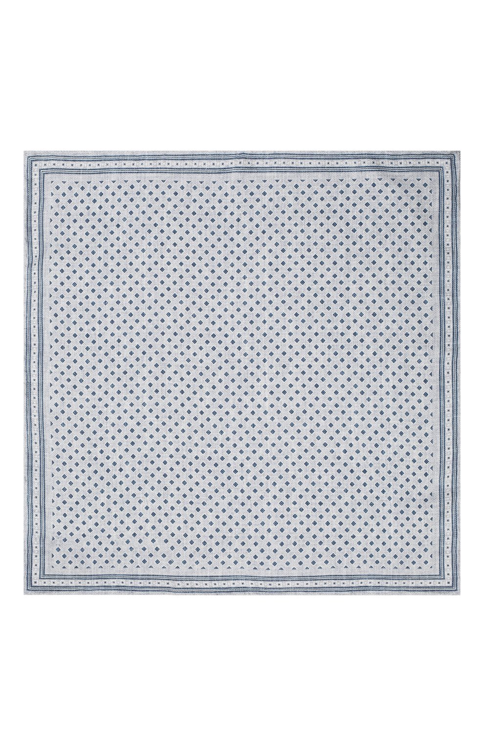 Мужской шелковый платок BRUNELLO CUCINELLI светло-голубого цвета, арт. MW8830091 | Фото 3 (Материал: Текстиль, Шелк)