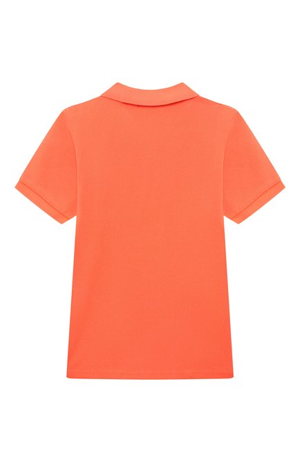 Детское хлопковое поло SCOTCH&SODA оранжевого цвета, арт. 170570-23-SSBM-D55 | Фото 2 (Рукава: Короткие; Материал внешний: Хлопок)