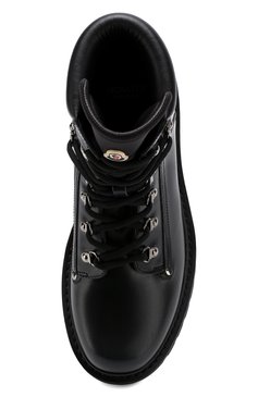 Мужские кожаные ботинки на шнуровке MONCLER черного цвета, арт. D2-09A-10100-00-019SB | Фото 5 (Каблук высота: Высокий; Мужское Кросс-КТ: Хайкеры-обувь, Ботинки-обувь; Материал внутренний: Натуральная кожа; Материал утеплителя: Без утеплителя; Подошва: Массивная)