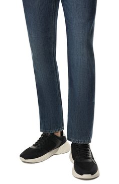 Мужские текстильные кроссовки BOSS темно-синего цвета, арт. 50474955 | Фото 3 (Материал внешний: Текстиль; Материал сплава: Проставлено; Стили: Классический; Материал утеплителя: Без утеплителя)