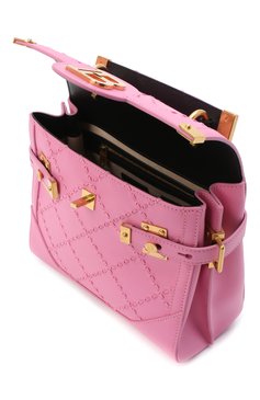 Женская сумка bbuzz 23 BALMAIN розового цвета, арт. UN1S501/LMCR | Фото 4 (Сумки-технические: Сумки через плечо, Сумки top-handle; Материал: Натуральная кожа; Ремень/цепочка: На ремешке; Размер: small)
