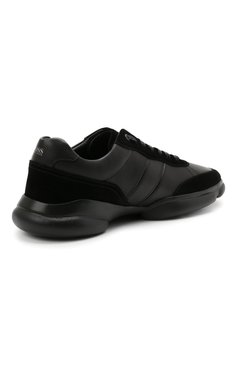 Мужские кожаные кроссовки BOSS черного цвета, арт. 50454970 | Фото 4 (Стили: Классический; Материал утеплителя: Без утеплителя; Подошва: Массивная)
