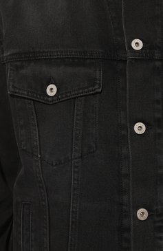 Мужская джинсовая куртка HERON PRESTON черного цвета, арт. HMYE012F23DEN002 | Фото 5 (Кросс-КТ: Куртка, Деним; Рукава: Длинные; Материал сплава: Проставлено; Материал внешний: Хлопок, Деним; Драгоценные камни: Проставлено; Длина (верхняя одежда): Короткие; Стили: Кэжуэл)