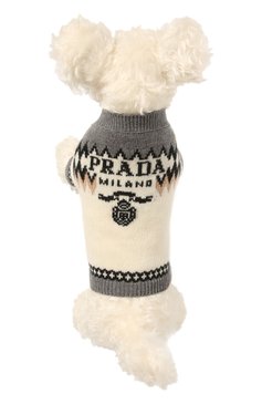 Свитер для собак PRADA бежевого цвета, арт. 2YX009-2D13-F0040 | Фото 4
