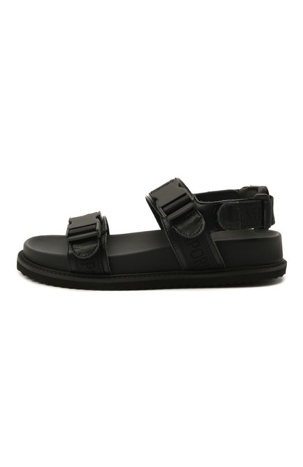 Детские сандалии EMPORIO ARMANI черного цвета, арт. XYP005/X0T38/35-40 | Фото 2 (Материал внешний: Текстиль; Материал внутренний: Натуральная кожа; Региональные ограничения белый список (Axapta Mercury): RU; Длина стельки: 24,8, 23,5)