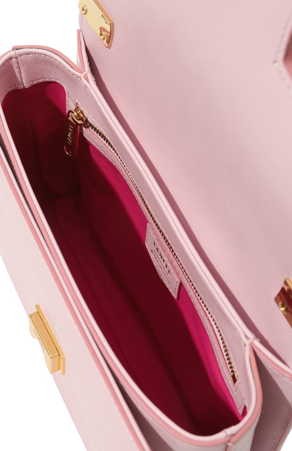 Женская сумка roxane s LANCEL розового цвета, арт. A12072 | Фото 5 (Сумки-технические: Сумки через плечо; Материал: Натуральная кожа; Размер: mini; Ремень/цепочка: На ремешке)