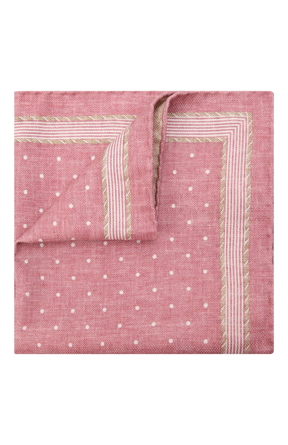 Мужской шелковый платок BRUNELLO CUCINELLI розового цвета, арт. MW8780091 | Фото 1 (Материал: Текстиль, Шелк)