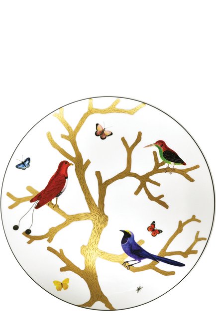 Сервировочная тарелка aux oiseaux BERNARDAUD белого цвета, арт. 2488/21429 | Фото 1 (Статус проверки: Проверена категория; Интерьер_коллекция: Aux Oiseaux; Ограничения доставки: fragile-2)