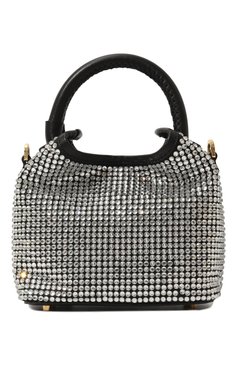 Женская сумка madeleine ELLEME серебряного цвета, арт. MADELEINE/CRYSTAL STRASS/LEATHER | Фото 6 (Сумки-технические: Сумки top-handle; Размер: mini; Ремень/цепочка: На ремешке; Материал: Текстиль)