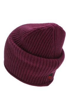 Женская кашемировая шапка WOOLRICH бордового цвета, арт. WWACC1451/UF0391 | Фото 2 (Материал: Текстиль, Кашемир, Шерсть)