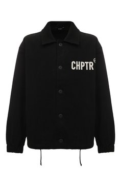 Мужская хлопковая куртка-рубашка TEE LIBRARY черного цвета, арт. TCF-43-JK-BK | Фото 1 (Рукава: Длинные; Кросс-КТ: Деним; Материал сплава: Проставлено; Материал внешний: Хлопок; Драгоценные камни: Проставлено; Длина (верхняя одежда): Короткие; Стили: Кэжуэл)