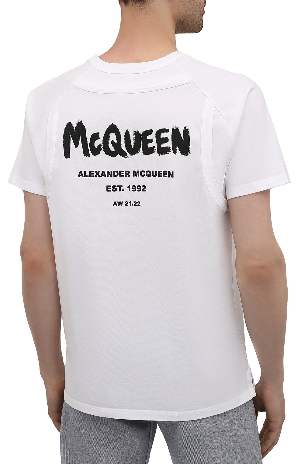 Хлопковая футболка Alexander McQueen 659609/QRZ50 Фото 4