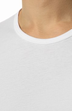 Мужская комплект из двух хлопковых футболок EMPORIO ARMANI белого цвета, арт. 111647/CC722 | Фото 5 (Кросс-КТ: домашняя одежда; Рукава: Короткие; Длина (для топов): Стандартные; Материал сплава: Проставлено, Проверено; Материал внешний: Хлопок; Мужское Кросс-КТ: Футболка-белье; Статус проверки: Проверено, Проверена категория; Драгоценные камни: Проставлено)