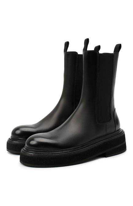 Женские кожаные ботинки MARSELL черного цвета по цене 109500 руб., арт. MW6223/PELLE VITELL0 | Фото 1