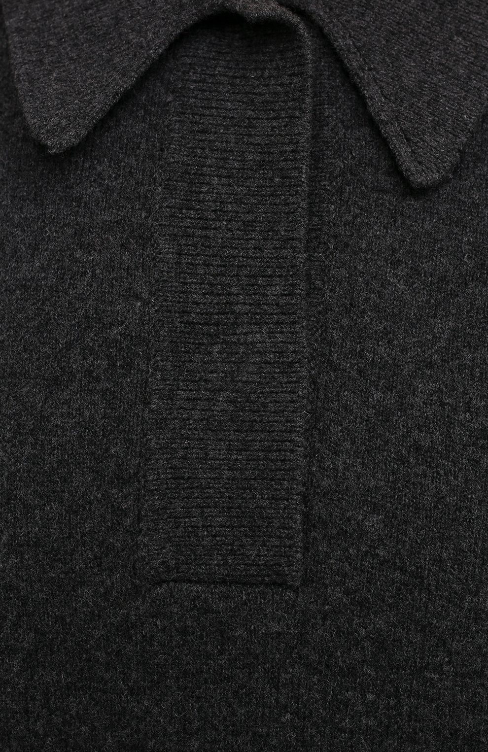 Женский пуловер-поло ISABEL MARANT ETOILE серого цвета, арт. PU1648-21A055E/LARK | Фото 5 (Материал внешний: Шерсть; Рукава: Длинные; Длина (для топов): Стандартные; Женское Кросс-КТ: Пуловер-одежда; Стили: Кэжуэл)