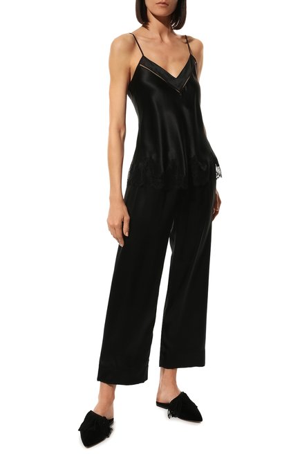 Женская шелковая пижама SIMONE PERELE черного цвета, арт. 17F900-15B660 | Фото 2 (Материал внешний: Шелк)