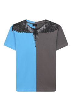 Детская хлопковая футболка MARCELO BURLON KIDS OF MILAN голубого цвета, арт. 21E/B/MB/1108/0010/8-14Y | Фото 1 (Рукава: Короткие; Региональные ограничения белый список (Axapta Mercury): RU; Материал сплава: Проставлено; Материал внешний: Хлопок; Мальчики Кросс-КТ: Футболка-одежда; Драгоценные камни: Проставлено; Ростовка одежда: 10 - 11 лет | 140 - 146см, 12 лет | 152 см, 13 - 15 лет | 158 см, 8 лет | 128 см)