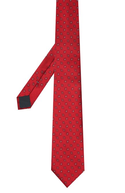 Мужской шелковый галстук ERMENEGILDO ZEGNA красного цвета, арт. Z9D42/100 | Фото 2 (Материал: Текстиль, Шелк; Принт: С принтом)
