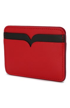 Женский кожаный футляр для кредитных карт ALEXANDER MCQUEEN красного цвета, арт. 610198/1CWDT | Фото 2 (Материал: Натуральная кожа; Статус проверки: Проверена категория)