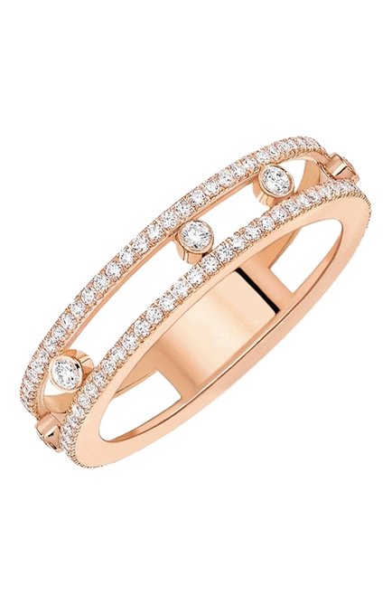 Женские кольцо MESSIKA бесцветного цвета, арт. 07080-PG | Фото 1 (Материал сплава: Розовое золото; Драгоценные камни: Бриллианты)