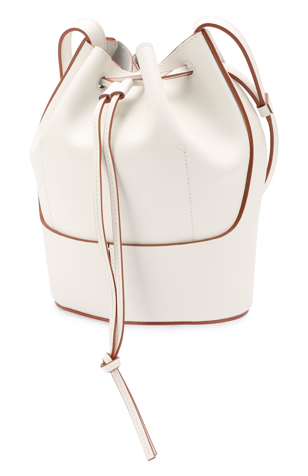 Женская сумка balloon small LOEWE белого цвета, арт. 326.75AC31 | Фото 3 (Сумки-технические: Сумки через плечо; Материал: Натуральная кожа; Ремень/цепочка: На ремешке; Размер: small)