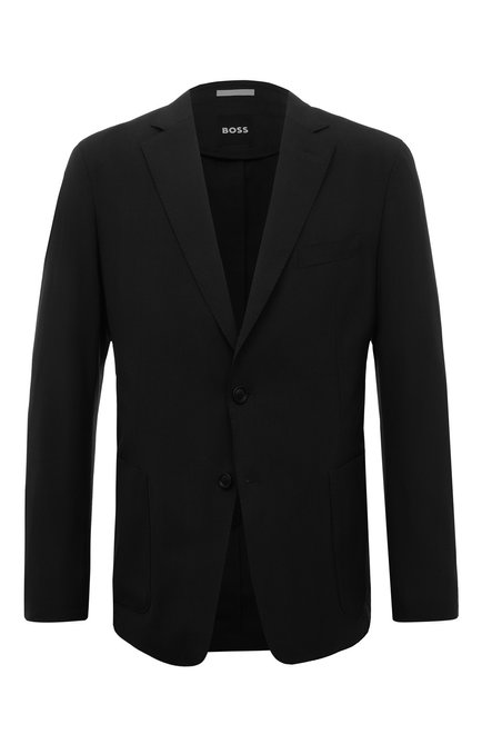 Мужской пиджак BOSS черного цвета по цене 46800 руб., арт. 50497353 | Фото 1
