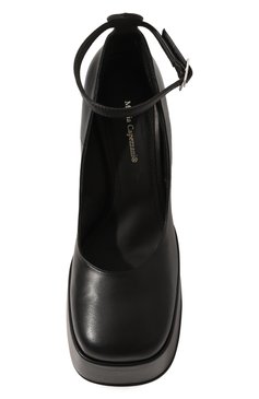 Женские кожаные туфли MATTIA CAPEZZANI черного цвета, арт. W254/NAPPA | Фото 4 (Подошва: Платформа; Каблук высота: Высокий; Материал внутренний: Натуральная кожа; Каблук тип: Устойчивый)