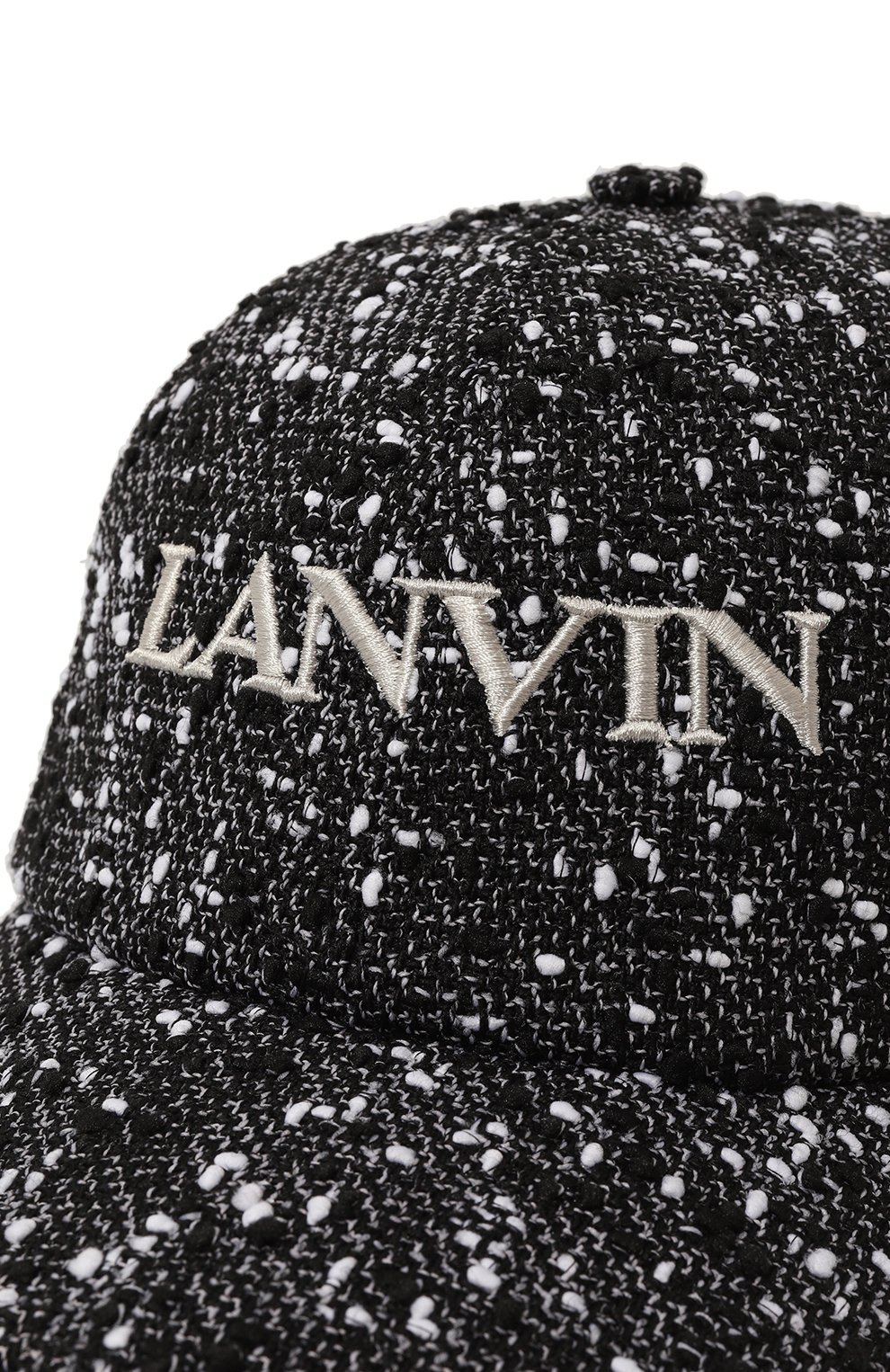 Женская бейсболка LANVIN черно-белого цвета, арт. 6LBASE/J5098 | Фото 4 (Материал: Текстиль, Шерсть)