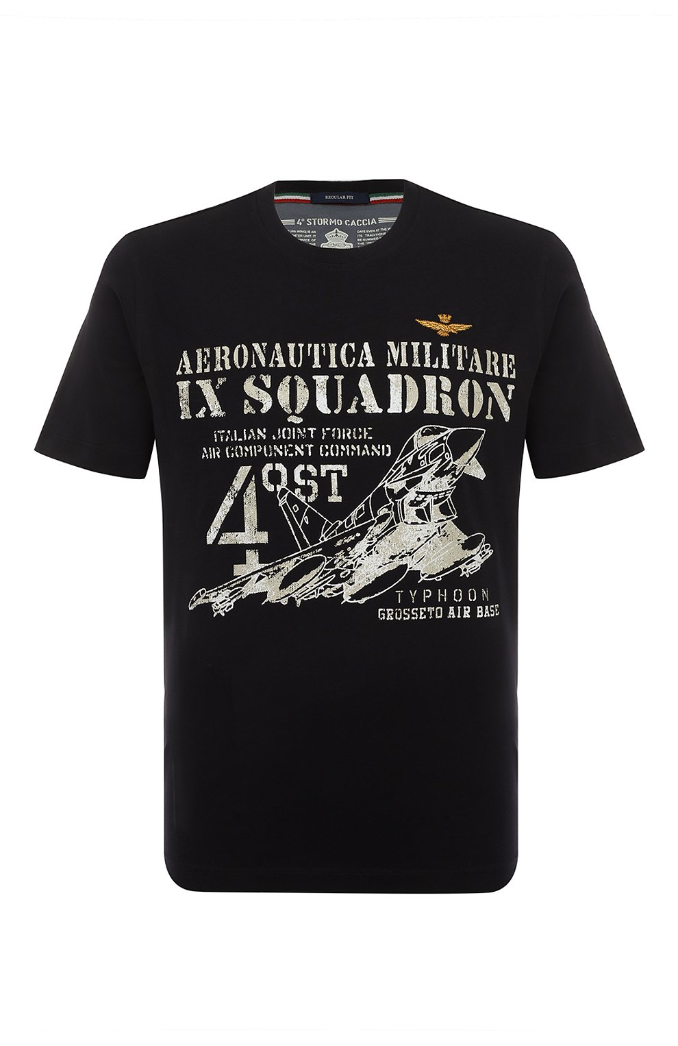 Футболки Aeronautica Militare, Хлопковая футболка Aeronautica Militare, Бангладеш, Синий, Хлопок: 100%;, 13372885  - купить