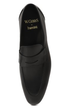 Мужские кожаные пенни-лоферы W.GIBBS черного цвета, арт. 2339003/BABY SC0ZIA | Фото 6 (Материал внутренний: Натуральная кожа; Стили: Классический)