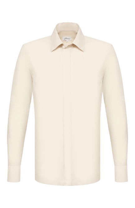 Мужская хлопковая рубашка BRIONI кремвого цвета по цене 95750 руб., арт. UJDC0L/P9611 | Фото 1
