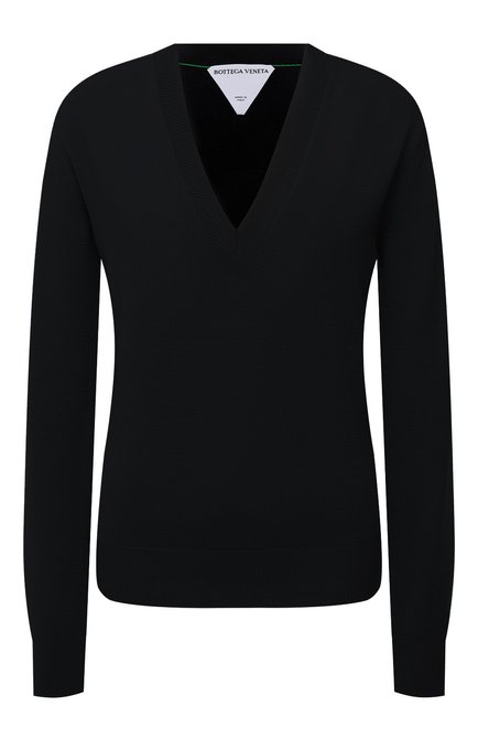 Женский шерстяной пуловер BOTTEGA VENETA черного цвета по цене 62300 руб., арт. 668585/V0ZY0 | Фото 1