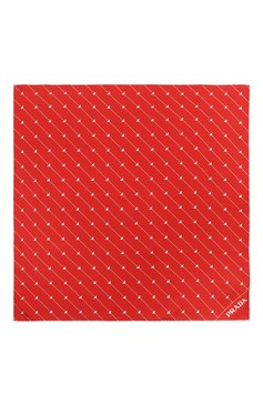 Же�нский шелковый платок PRADA красного цвета, арт. 1FF004-2DTR-F0976 | Фото 5 (Материал: Текстиль, Шелк)