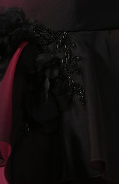 Женское шелковое платье MARCHESA  фиолетового цвета, арт. M29813 | Фото 5 (Материал внешний: Шелк; Случай: Вечерний; Рукава: С открытыми плечами, Без рукавов; Длина Ж (юбки, платья, шорты): Макси; Материал подклада: Шелк; Женское Кросс-КТ: Платье-одежда)