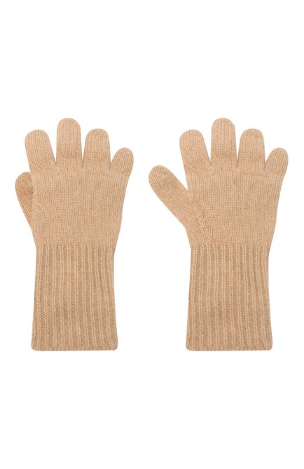 Детские кашемировые перчатки GIORGETTI CASHMERE бежевого цвета, арт. MB1699/4A | Фото 2 (Материал: Шерсть, Кашемир, Текстиль)