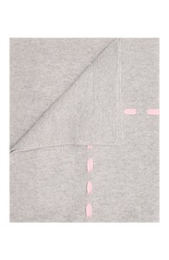 Детского кашемировое одеяло BABY T серого цвета, арт. 21AIC872C0 | Фото 1 (Материал: Текстиль, Кашеми р, Шерсть)
