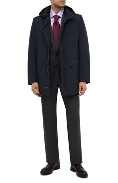 Мужская утепленная куртка GIMO'S темно-синего цвета, арт. 20AI.U.340.730 | Фото 2 (Кросс-КТ: Куртка; Рукава: Длинные; Длина (верхняя одежда): До середины бедра; Материал внешний: Синтетический материал; Мужское Кросс-КТ: утепленные куртки; Стили: Классический; Материал подклада: Синтетический материал)