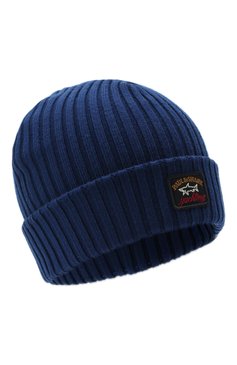 Мужская шерстяная шапка PAUL&SHARK синего цвета, арт. C0P1051/FLV | Фото 1 (Материал: Текстиль, Шерсть; Кросс-КТ: Трикотаж)