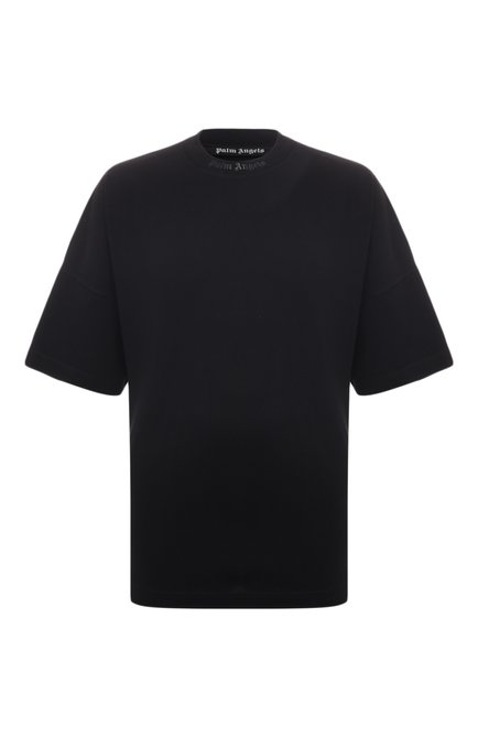 Мужская хлопковая футболка PALM ANGELS черного цвета по цене 32550 руб., арт. PMAA002F22JER0031010 | Фото 1