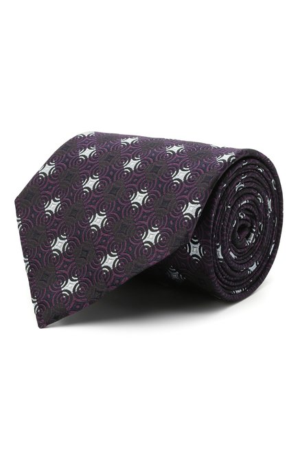 Мужской шелковый галстук ERMENEGILDO ZEGNA фиолетового цвета по цене 19650 руб., арт. Z9D82/1XW | Фото 1
