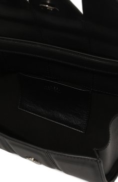 Женская сумка four YUZEFI черного цвета, арт. YUZC0-HB-FR-L000 | Фо то 5 (Сумки-технические: Сумки через плечо; Материал: Натуральная кожа; Материал сплава: Проставлено; Драгоценные камни: Проставлено; Размер: small)