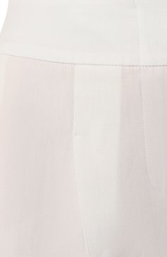 Женские брюки из вискозы и льна WINDSOR белого цвета, арт. 52 DH815V 10015365 | Фото 5 (Силуэт Ж (брюки и джинсы): Широкие; Длина (брюки, джинсы): Стандартные; Женское Кросс-КТ: Брюки-одежда; Материал сплава: Проставлено; Материал внешний: Вискоза; Драгоценные камни: Проставлено; Стили: Кэжуэл)