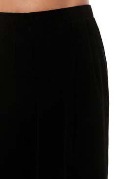 Женские шелковые брюки YANINA черного цвета, арт. 0-2598 | Фото 5 (Силуэт Ж (брюки и джинсы): Широкие; Материал внешний: Шелк; Длина (брюки, джинсы): Стандартные; Женское Кросс-КТ: Брюки-одежда; Материал сплава: Проставлено; Драгоценные камни: Проставлено; Стили: Кэжуэл)