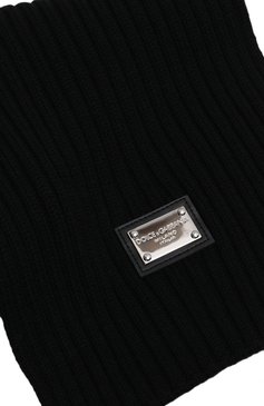 Детский шерстяной шарф DOLCE & GABBANA черного цвета, арт. LBKAB4/JCVM2 | Фото 2 (Материал: Текстиль, Шерсть; Материал сплава: Проставлено; Нос: Не проставлено)