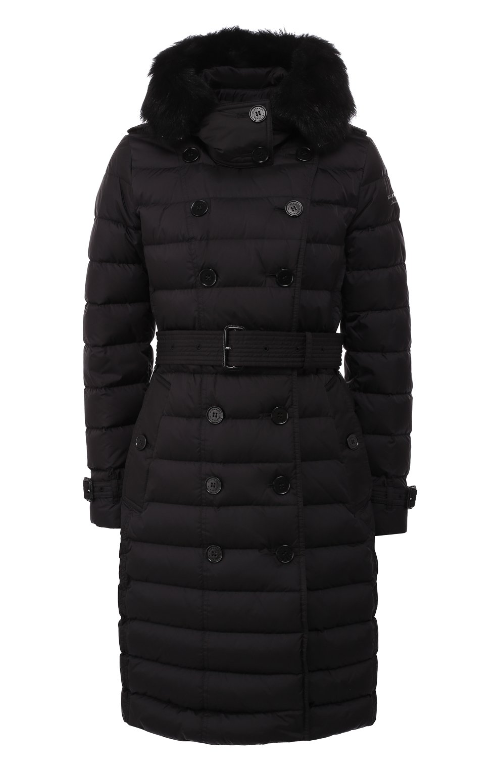 black burberry puffer coat