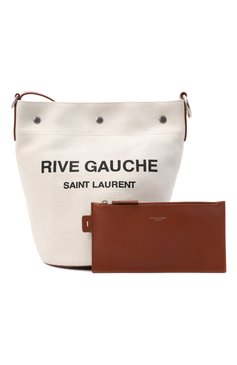 Женский сумка rive gauche SAINT LAURENT кремвого цвета, арт. 669299/FAABK | Фото 7 (Сумки-технические: Сумки-шопперы; Размер: medium; Ремень/цепочка: На ремешке; Материал: Текстиль)