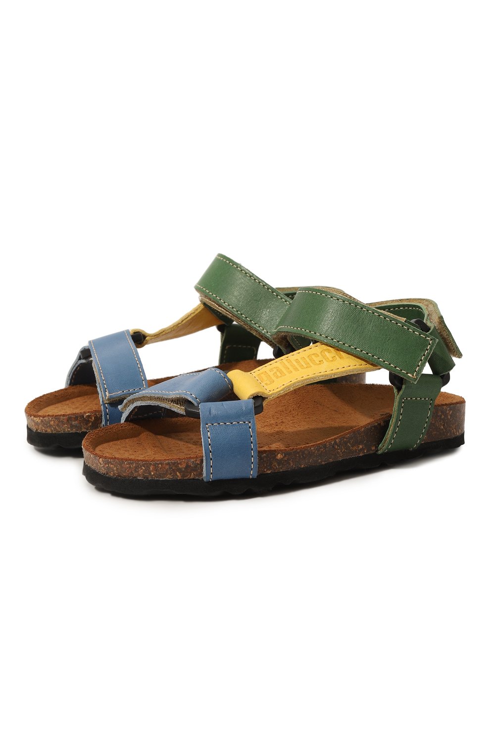 Детские кожаные сандалии GALLUCCI разноцветного цвета, арт. J10163AM/SA G0M MAI/MAI/MAI | Фото 1 (Материал внутренний: Натуральная кожа)